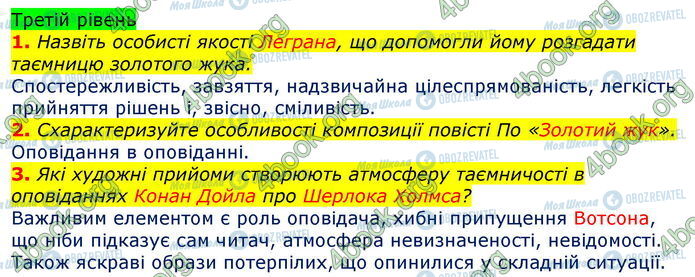 ГДЗ Зарубіжна література 7 клас сторінка Стр.225 (3)